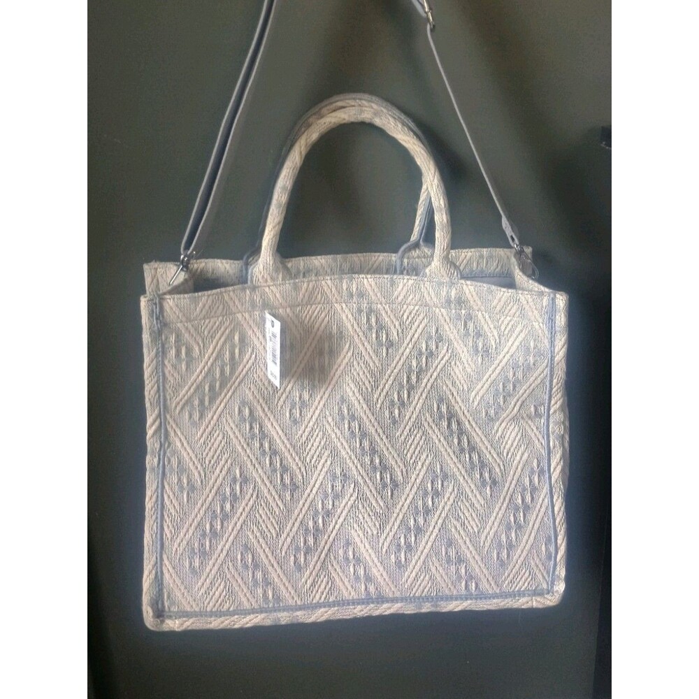 Woven Tote Bag Boho Western Day Trip Laptop Shoulder Crossbody NWT